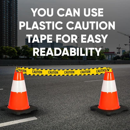 12" Pvc Cone - 6 Pieces High Visibility Structurally Stable For Traffic, Parking, And Construction Safety (Orange)