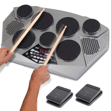 Electronic Drum Kit - Portable, 7 Pads, USB, Foot Pedals, Digital Display