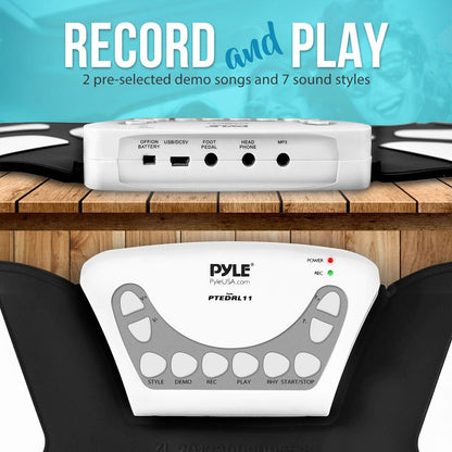 Electronic Portable Roll-Up Drum Kit