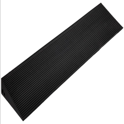 Pyle 0.8" Rise Rubber Threshold Ramp – Heavy-Duty, Non-Slip Doorway Ramp For Wheelchairs, Scooters, Strollers & Bathrooms, Easy To Install, Adjustable And Cuttable (Black)