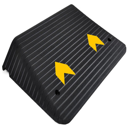 Pyle 3.0" Rise Rubber Threshold Ramp – Heavy-Duty, Easy To Install, Non-Slip Doorway Ramp For Wheelchairs, Scooters, And Strollers  (Black)