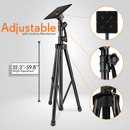 Portable Tripod Tv Stand - Television Lcd Flat Panel Monitor Mount (For Tvs Up To 60’’)