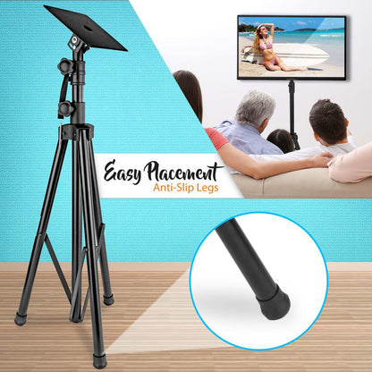 Portable Tripod Tv Stand - Television Lcd Flat Panel Monitor Mount (For Tvs Up To 60’’)