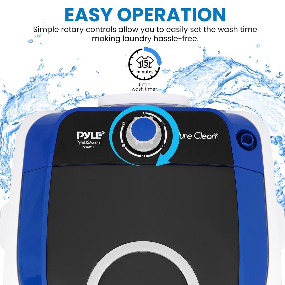Pyle Compact & Portable Washing Machine - Thumbnail 3