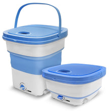 Portable Foldable Washing Machine, Energy-Saving, Semi-Auto, Blue