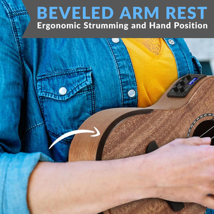 product image number 6 for Pyle 23" Concert Acoustic-Electric Ukulele