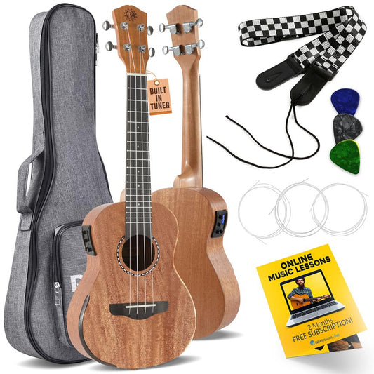 product image number 1 for Pyle 23" Concert Acoustic-Electric Ukulele