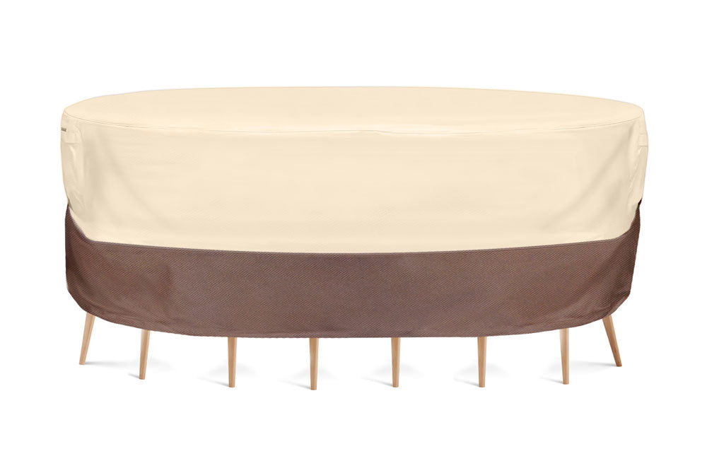 Patio Table Chair Cover, Weatherproof Polyester, Fits 70" Round Set - Thumbnail 2