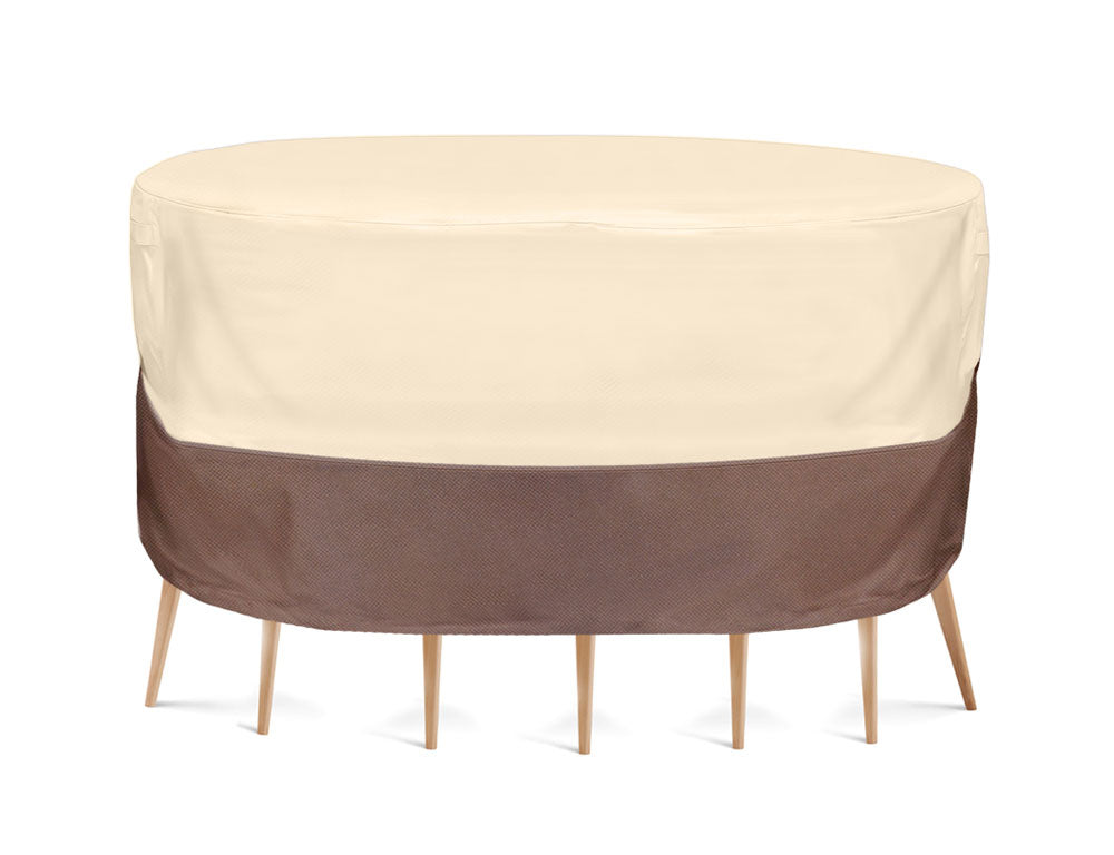 Patio Table Chair Cover, Weatherproof Polyester, Fits 70" Round Set - Thumbnail 3
