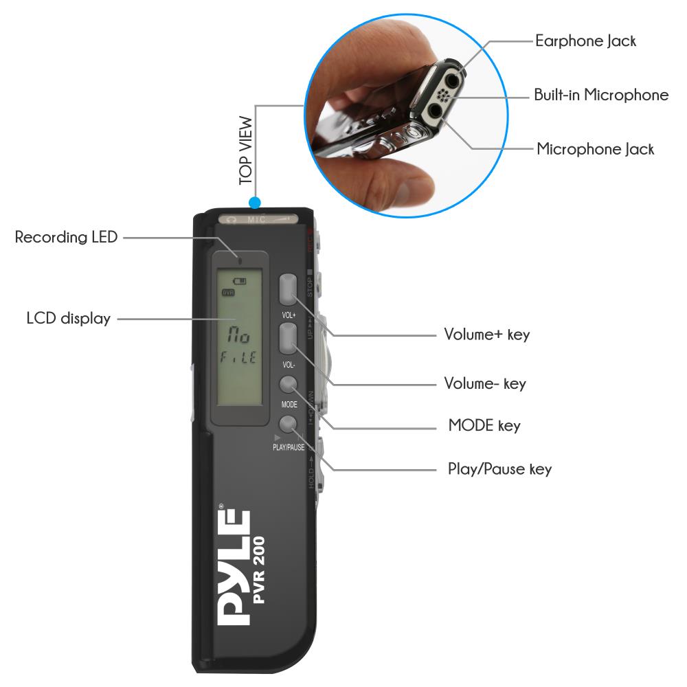 product image number 3 for Pyle Voice Recorder With Built-In Memory