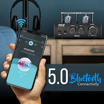 Bluetooth Tube Amplifier 600W Power Dual Vacuum Tubes Aluminum