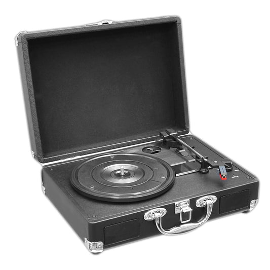 Portable Turntable System, Vinyl to MP3, 3 Speeds, USB, Rechargeable