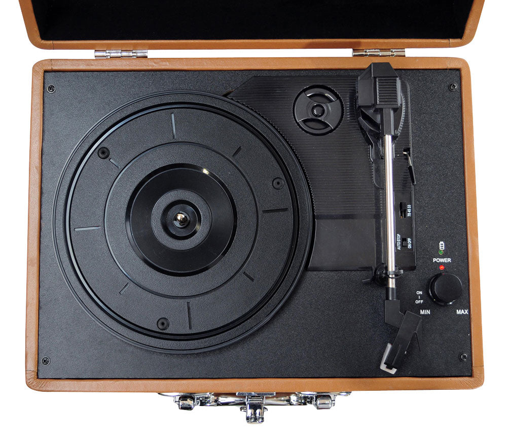 Turntable Vinyl-to-MP3 Conversion USB Rechargeable 3-Speed – Pyle USA