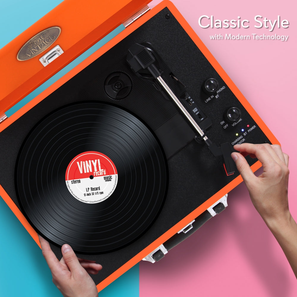 product image number 4 for Pyle Portable Record Player Turntable