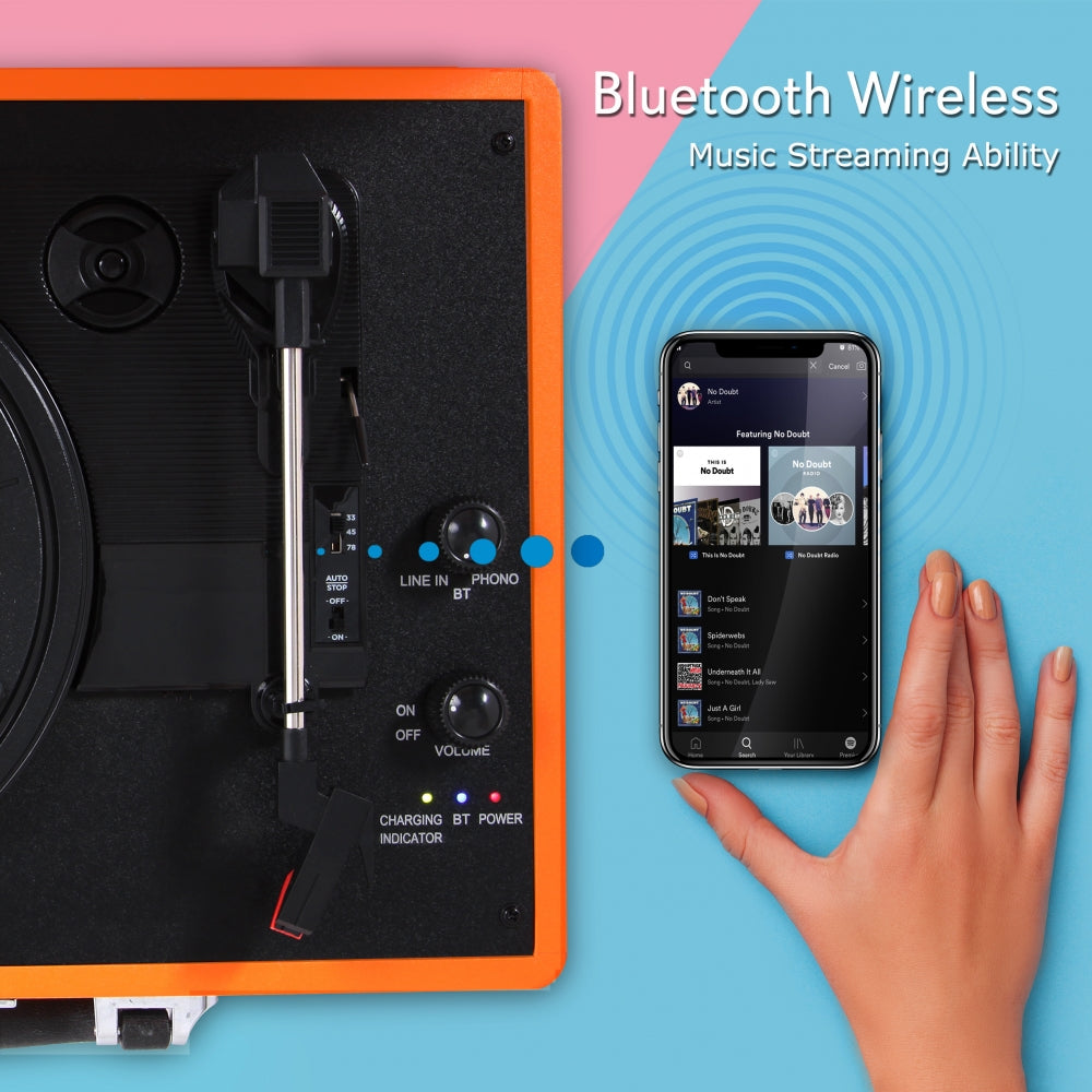 product image number 5 for Pyle Portable Record Player Turntable