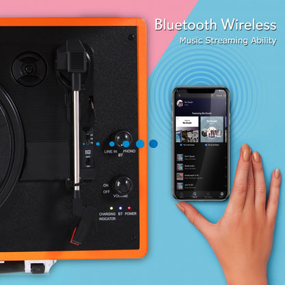 product image number 5 for Pyle Portable Record Player Turntable