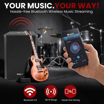 12" 1600W Subwoofer System, Louder Bass, DSP Processor, Wooden Enclosure