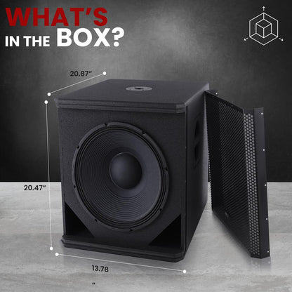 12" 1600W Subwoofer System, Louder Bass, DSP Processor, Wooden Enclosure