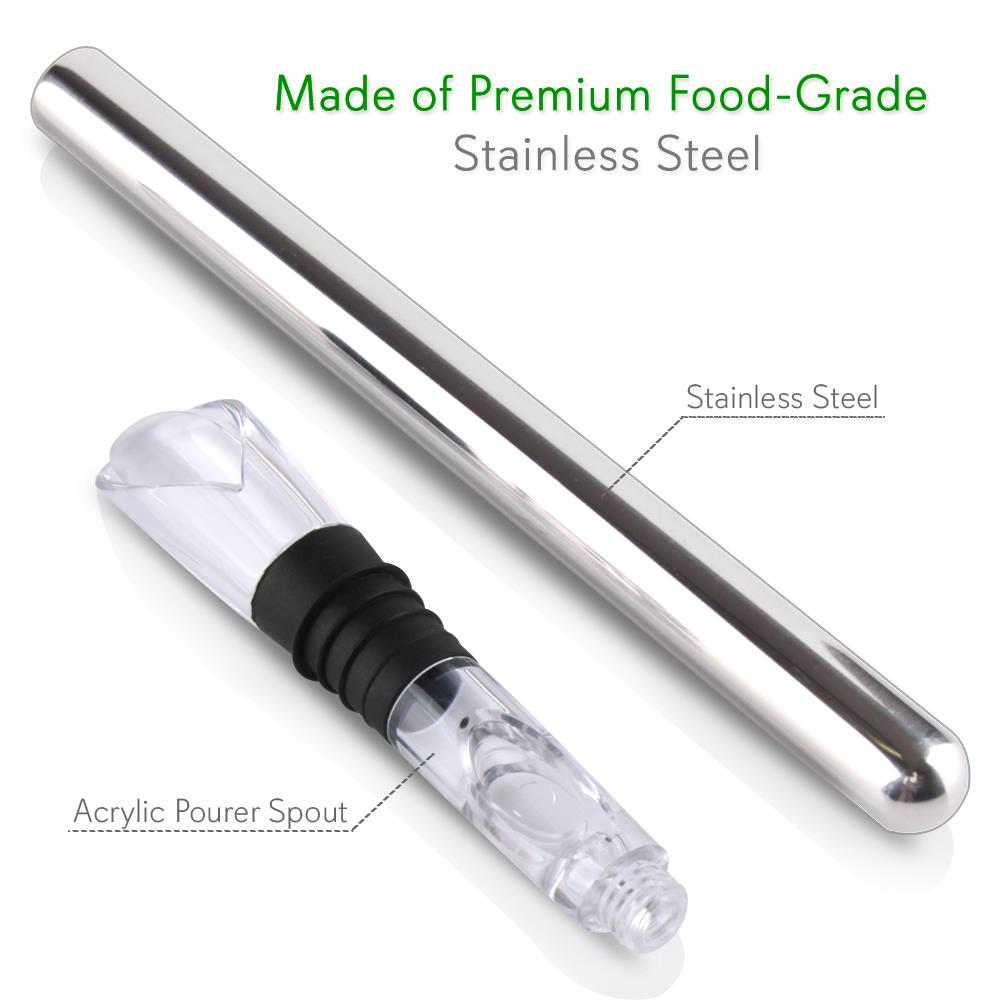 2 In 1 Stainless Steel Wine Chill Rod Wi - Thumbnail 3