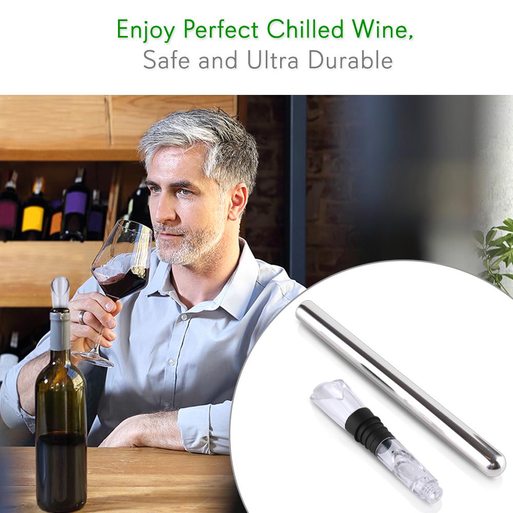 product image number 6 for NutriChef 2 In 1 Stainless Steel Wine Chill Rod Wi