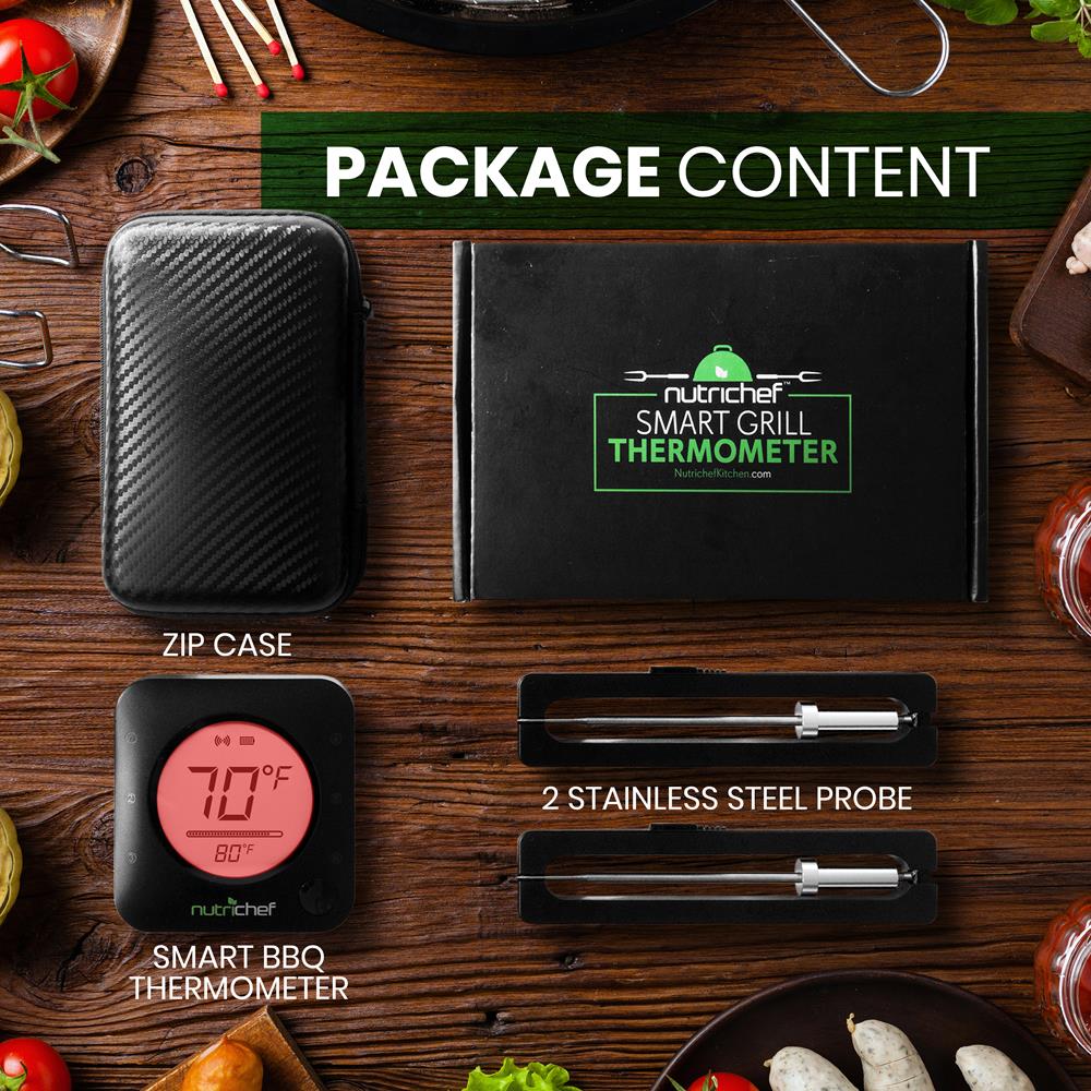 product image number 9 for NutriChef Wireless Bt Bbq Digital Thermometer