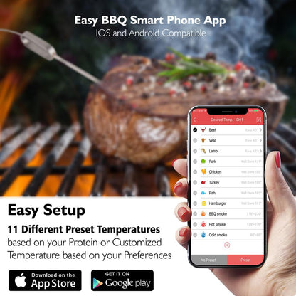 product image number 4 for NutriChef Bluetooth Wireless Bbq Digital Thermomet