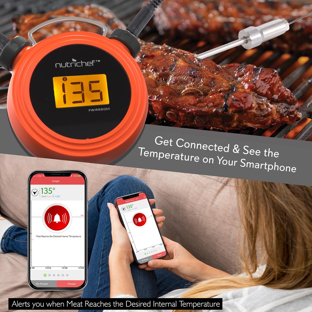 Pyle Nutrichef Bluetooth Wireless Bbq Thermometer Pyle Nutrichef