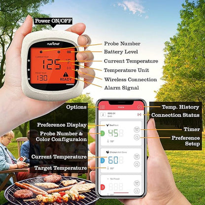 product image number 5 for NutriChef Bluetooth Bbq Digital Thermometer