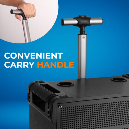 12" Portable Bluetooth Speaker System, Rechargeable, 800W, FM Radio