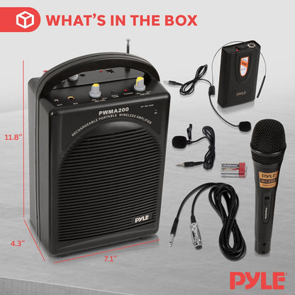 Portable PA Speaker System - Amplifies Voice - Rechargeable Battery