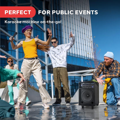 Wireless Portable PA System 400W Rechargeable Bluetooth Speaker w/Wheels