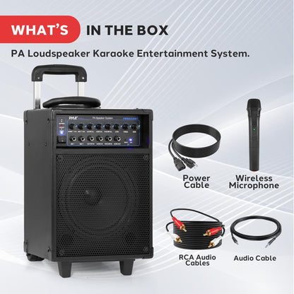 Wireless Portable PA System 400W Rechargeable Bluetooth Speaker w/Wheels