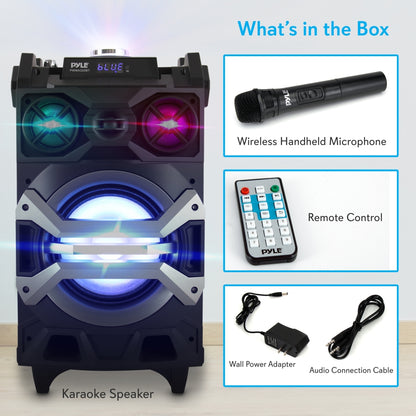Portable Karaoke Speaker 500W Rechargeable Bluetooth DJ Lights