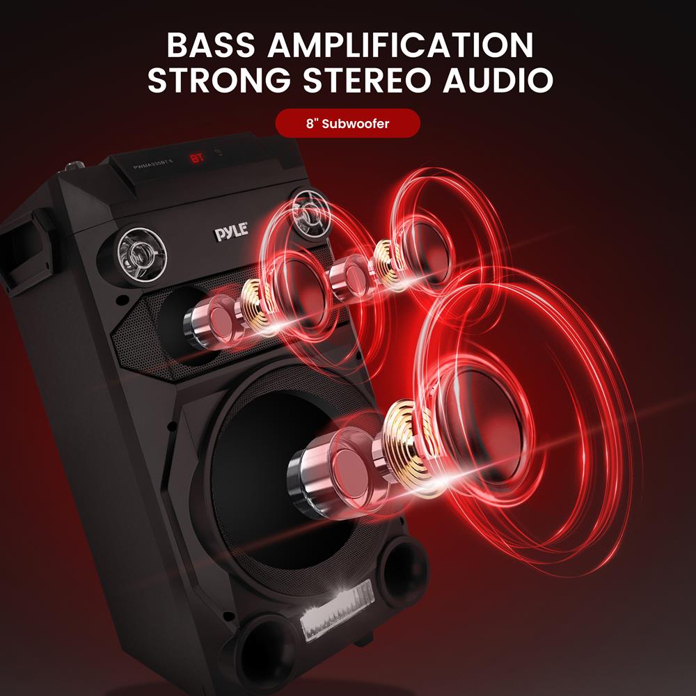 product image number 2 for Pyle Portable Bluetooth Karaoke Speaker Radio