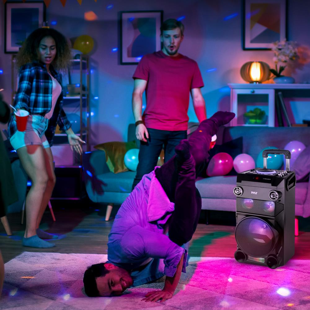 product image number 4 for Pyle Portable Bluetooth Karaoke Speaker Radio