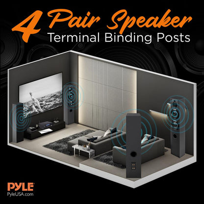 4-Channel Karaoke Amplifier, Bluetooth, CD/DVD Player, Dual Wireless Mics