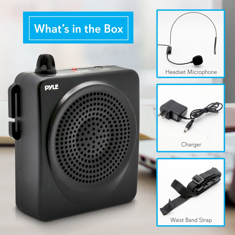 Portable PA Speaker Voice Amplifier - 8hr Battery, Headset Mic