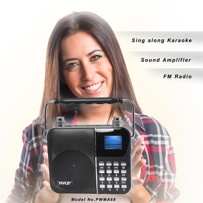 Portable Karaoke Speaker System, Sing-Along Display, Rechargeable Battery