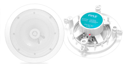 product image number 1 for Pyle 8.0'' Waterproof Home Ceiling Speakers