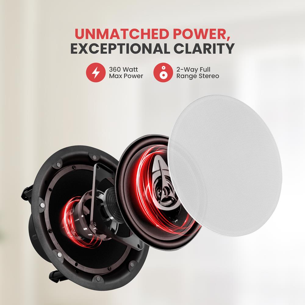 product image number 6 for Pyle 8’’ In-Wall/In-Ceiling 2-Way Speakers
