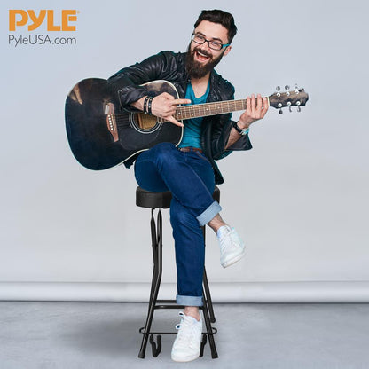 Adjustable Guitar Seat with Stand, Padded Cradles, 300 lbs Capacity