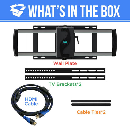 TV Wall Mount Bracket - Space-Saving Full Motion Steel, 42-70"