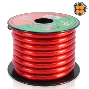 4 Awg Ofc Red Power Cable 25 Foot Spool