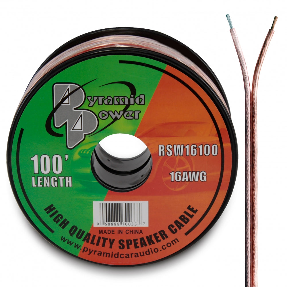 product image number 2 for Pyramid 16 Awg 100 Foot Spool High Qual.Spk Wire