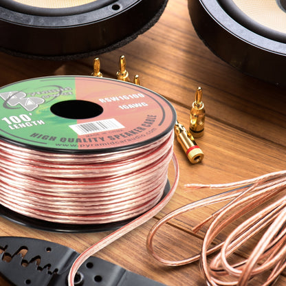 product image number 5 for Pyramid 16 Awg 100 Foot Spool High Qual.Spk Wire