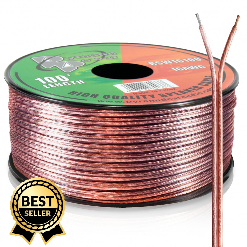 product image number 1 for Pyramid 16 Awg 100 Foot Spool High Qual.Spk Wire