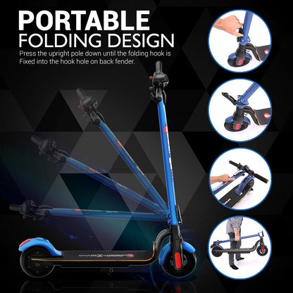 Folding Electric Scooter 15.5mph 15mi Range LED Display Aluminum