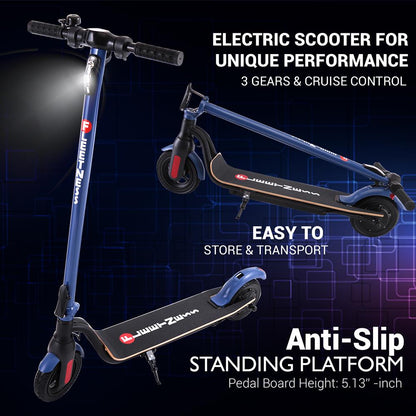 Folding Electric Scooter 15.5mph 15mi Range LED Display Aluminum