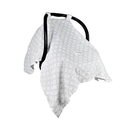 Baby Car Seat Cover Sun Protection Soft Muslin Cotton Universal Fit