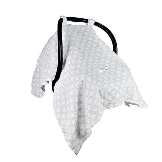 Baby Car Seat Cover Sun Protection Soft Muslin Cotton Universal Fit